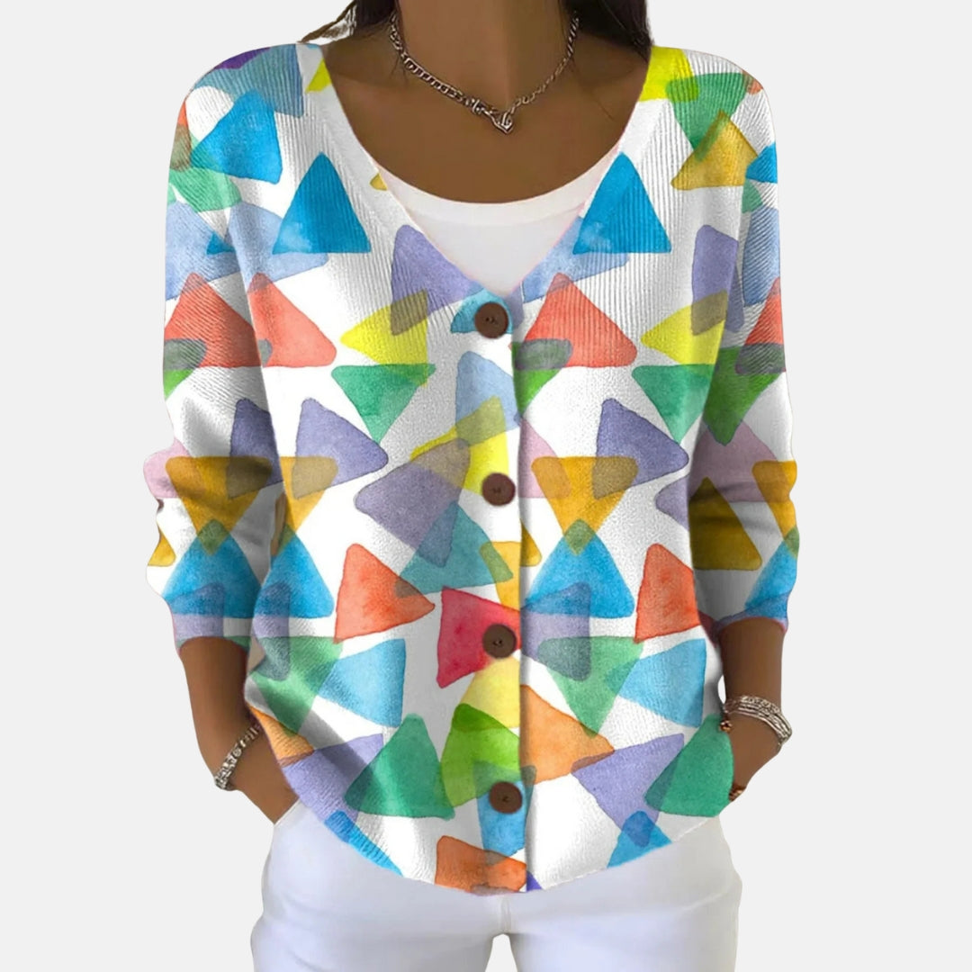 Gwen | Patterned Button Cardigan