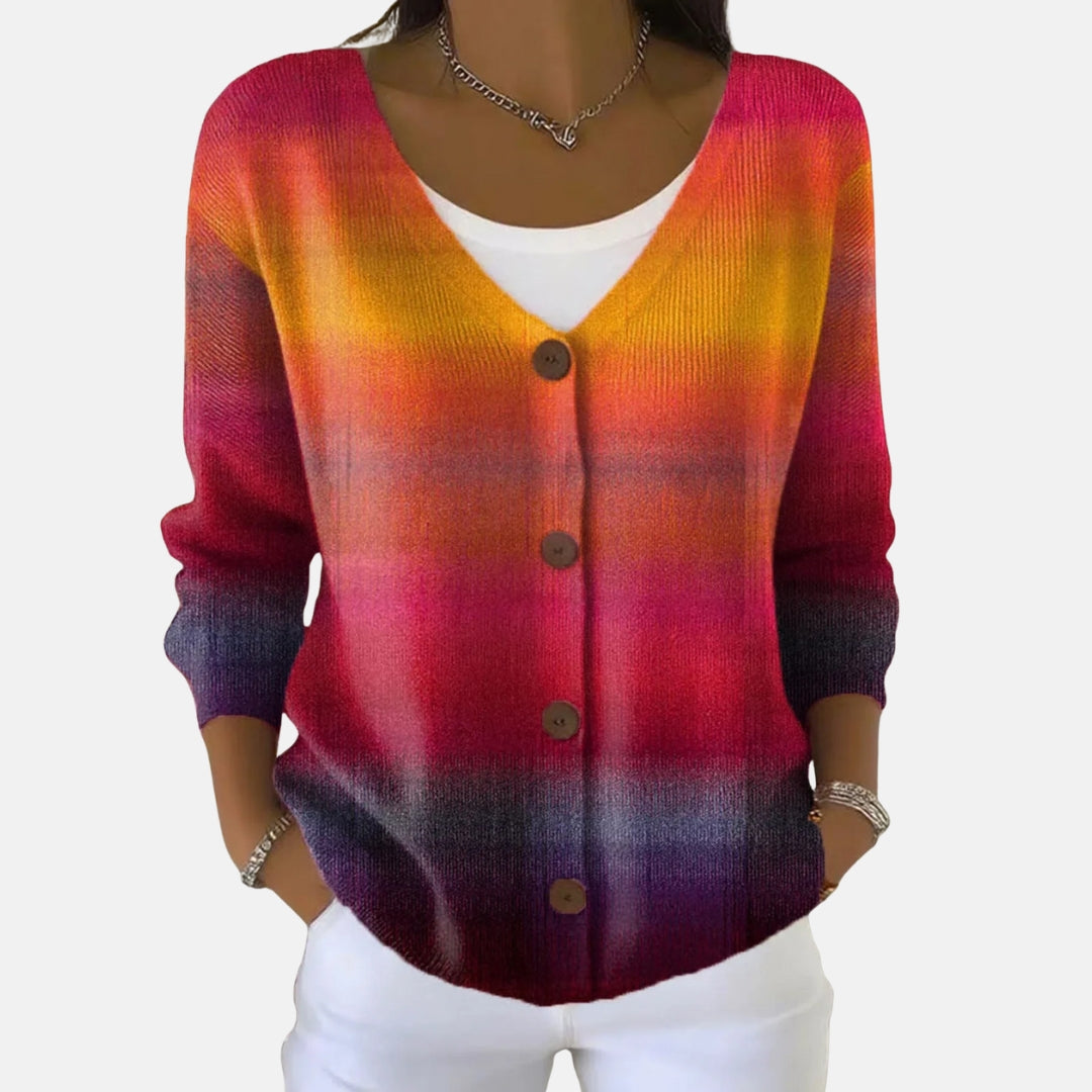 Esther | Patterned Button Cardigan