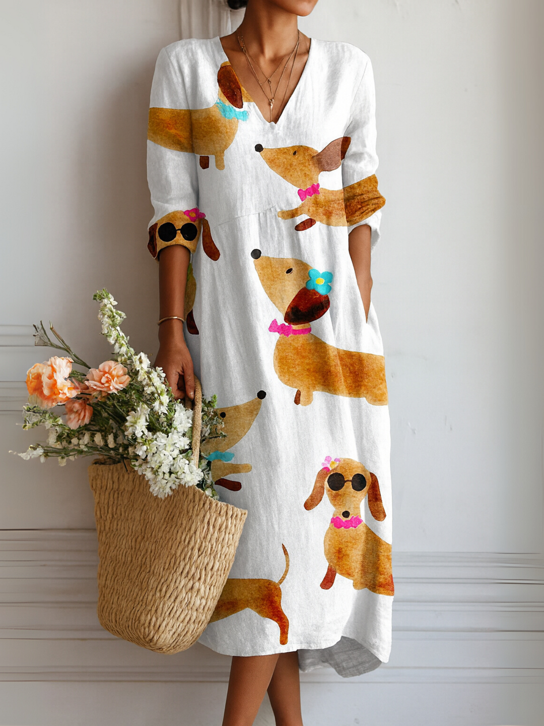 Diana | Printed Midi Dress
