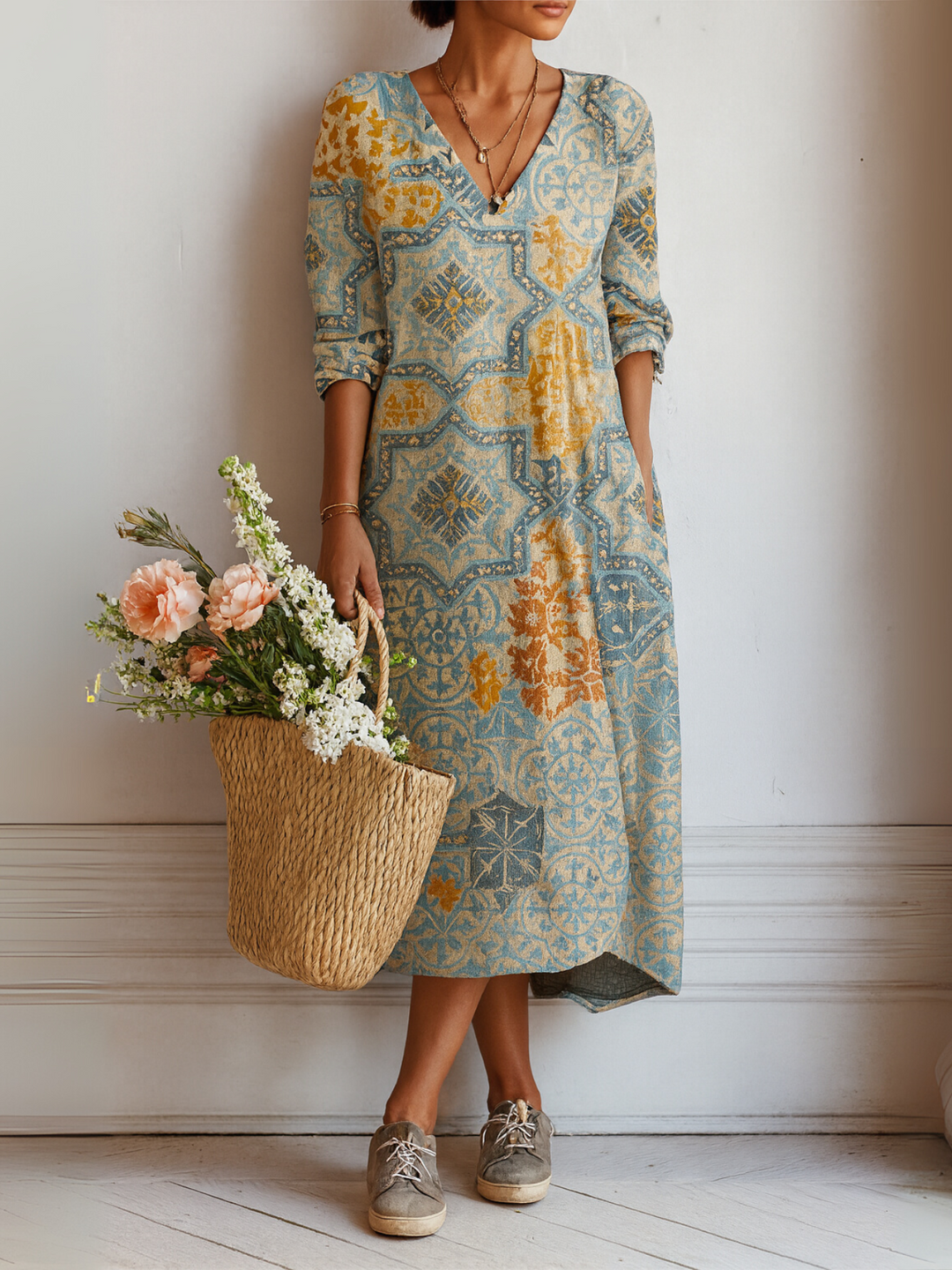 Alice | Printed Midi Dress