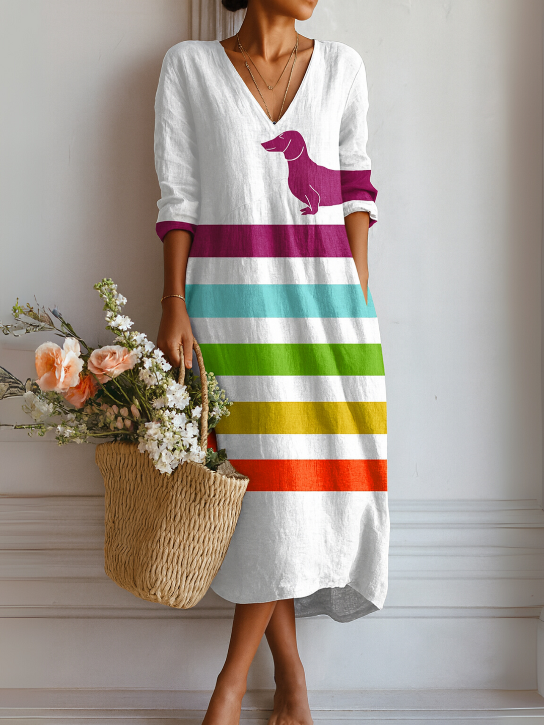 Emilia | Printed Midi Dress