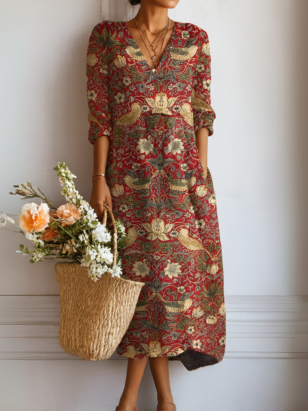 Charlotte | Printed Midi Dress
