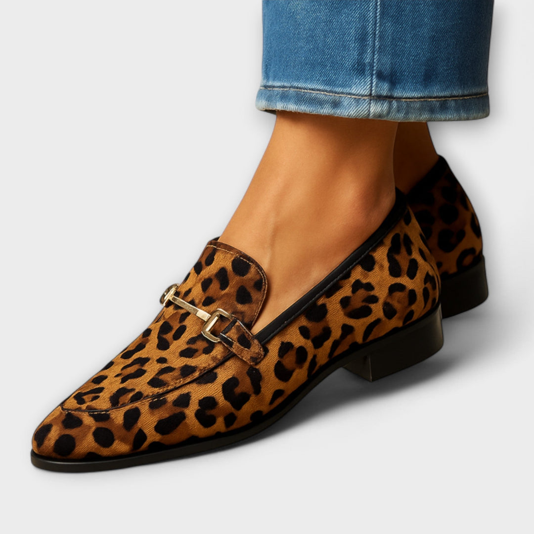 Madeleine | Leopard Buckle Loafers