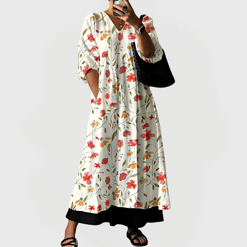 Faye | Elegant Printed Dress
