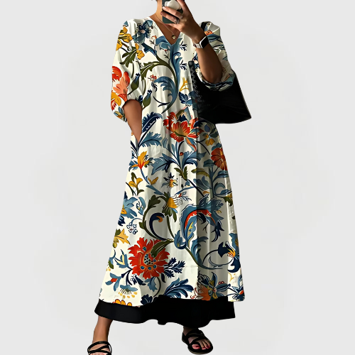 Adaline | Elegant Printed Dress