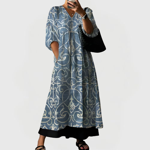 Carmen | Elegant Printed Dress