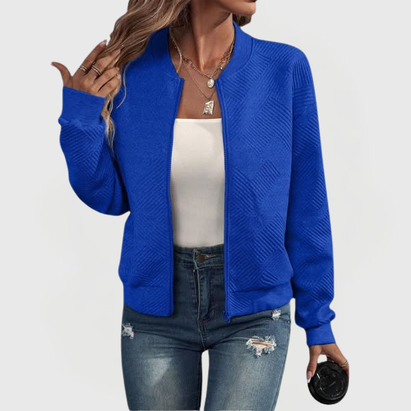 Louisa | Casual Zip Bomber Jacket