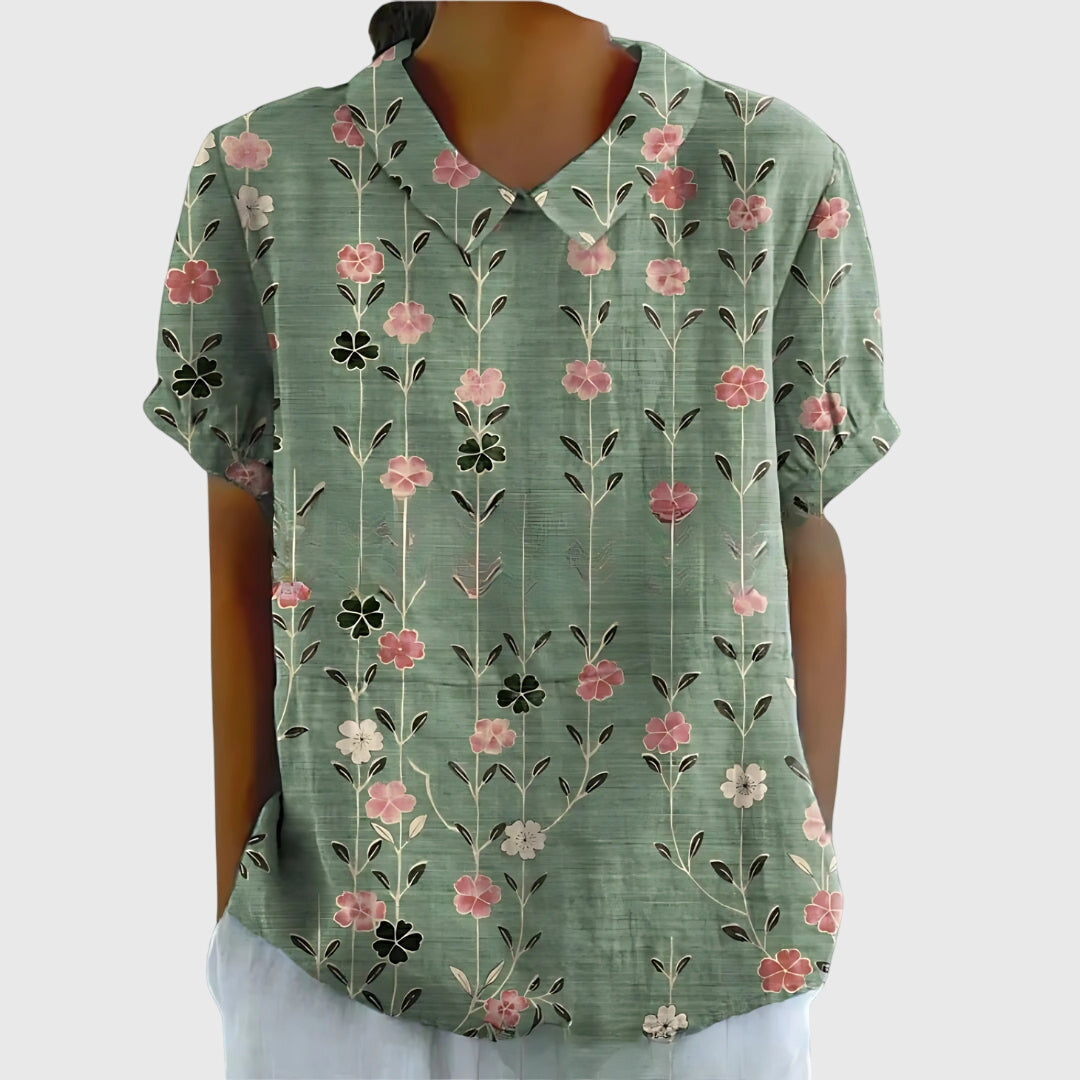 Green Floral Print / 3XL