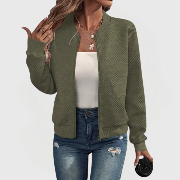 Louisa | Casual Zip Bomber Jacket