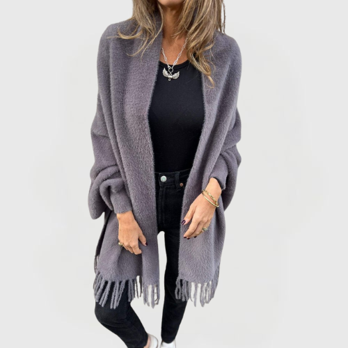 Sandra | Cozy Fringe Cardigan