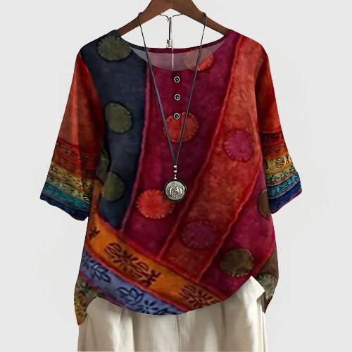 Amber | Boho Print Top