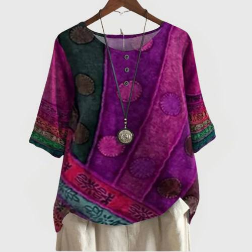 Amber | Boho Print Top