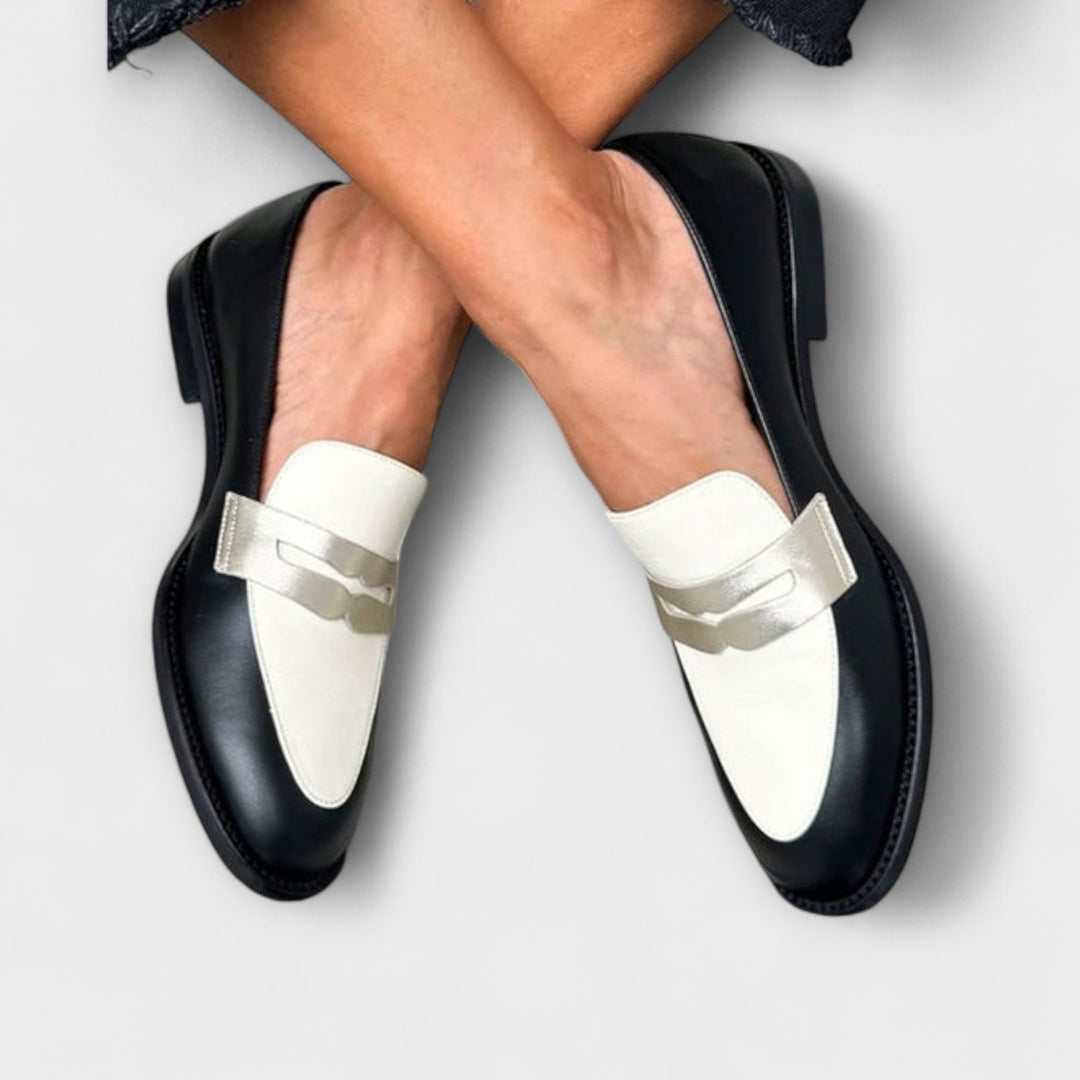 Lindsey | Metallic Accent Loafers