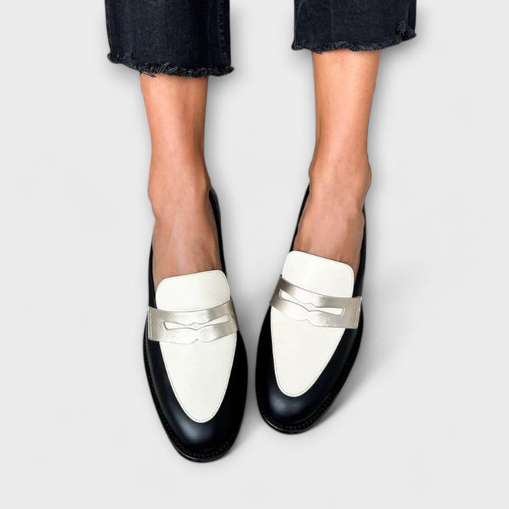 Lindsey | Metallic Accent Loafers