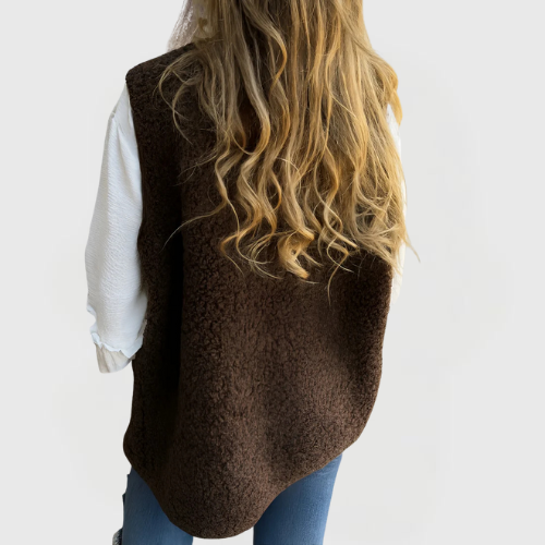 Rachel | Button Front Cozy Vest