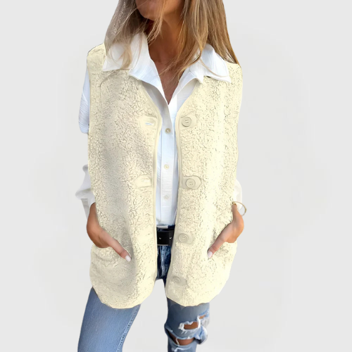 Rachel | Button Front Cozy Vest